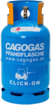 11 kg blaue Click-On Treibgasflasche, CAGOGAS Pfandflasche