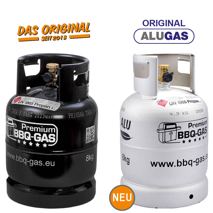 Premium BBQ-GAS Flasche  Propangas 5kg, 8kg, 11kg, Campingaz 904