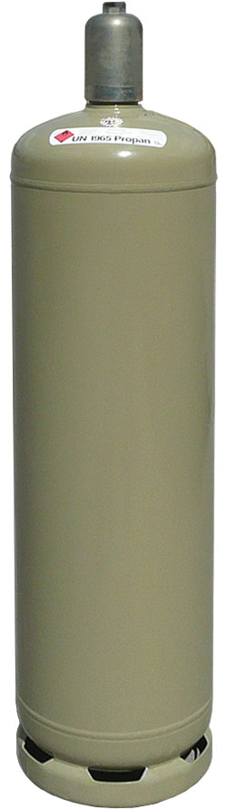 gz270 GrafikZeichnung - german - Rote Staplergas / Treibgas /  Propangasflasche (Pfandflasche / Leihflasche) Propan: 11 kg Gasflasche  (C3H8) - english - gas bottle - simple template - g7007 Stock Illustration